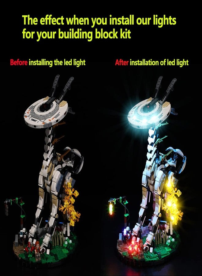 Kyglaring طقم إضاءة LED من Kyglaring متوافق مع مجموعة ليغو 76989، ملحقات إضاءة متوافقة مع Horizon Forbidden West: رقبة طويلة، مصابيح فقط (النموذج غير متضمن)، إصدار RC - Image 3